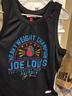 Brown Bomber Joe Louis Used Tank Top L